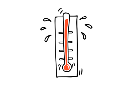 Illustration av termometer