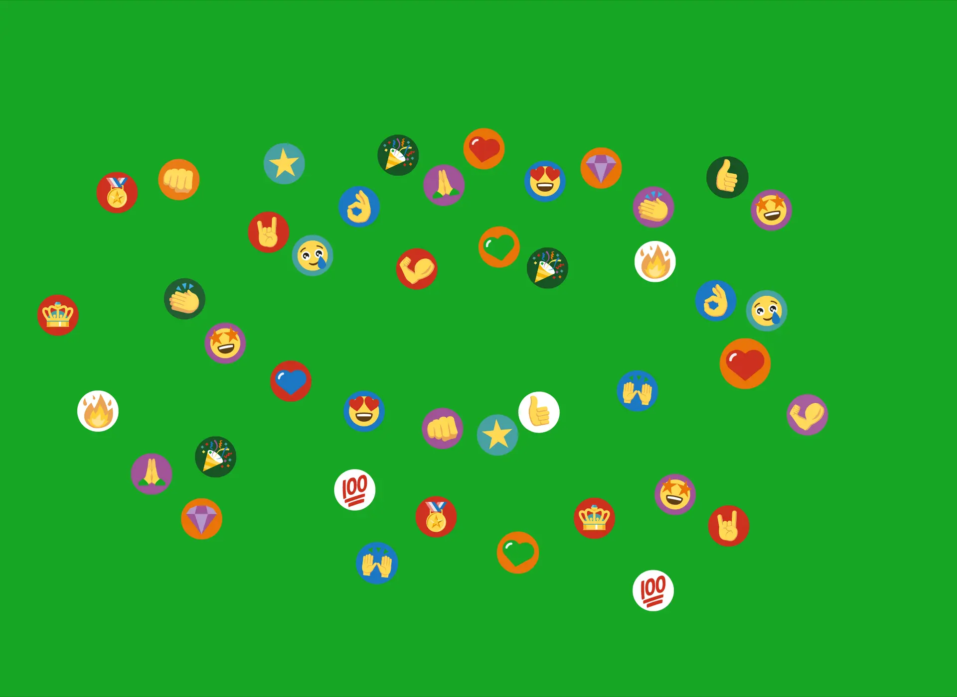 Ord räcker inte för att hylla våra fackombud! Bild på emojis på grön bakgrund