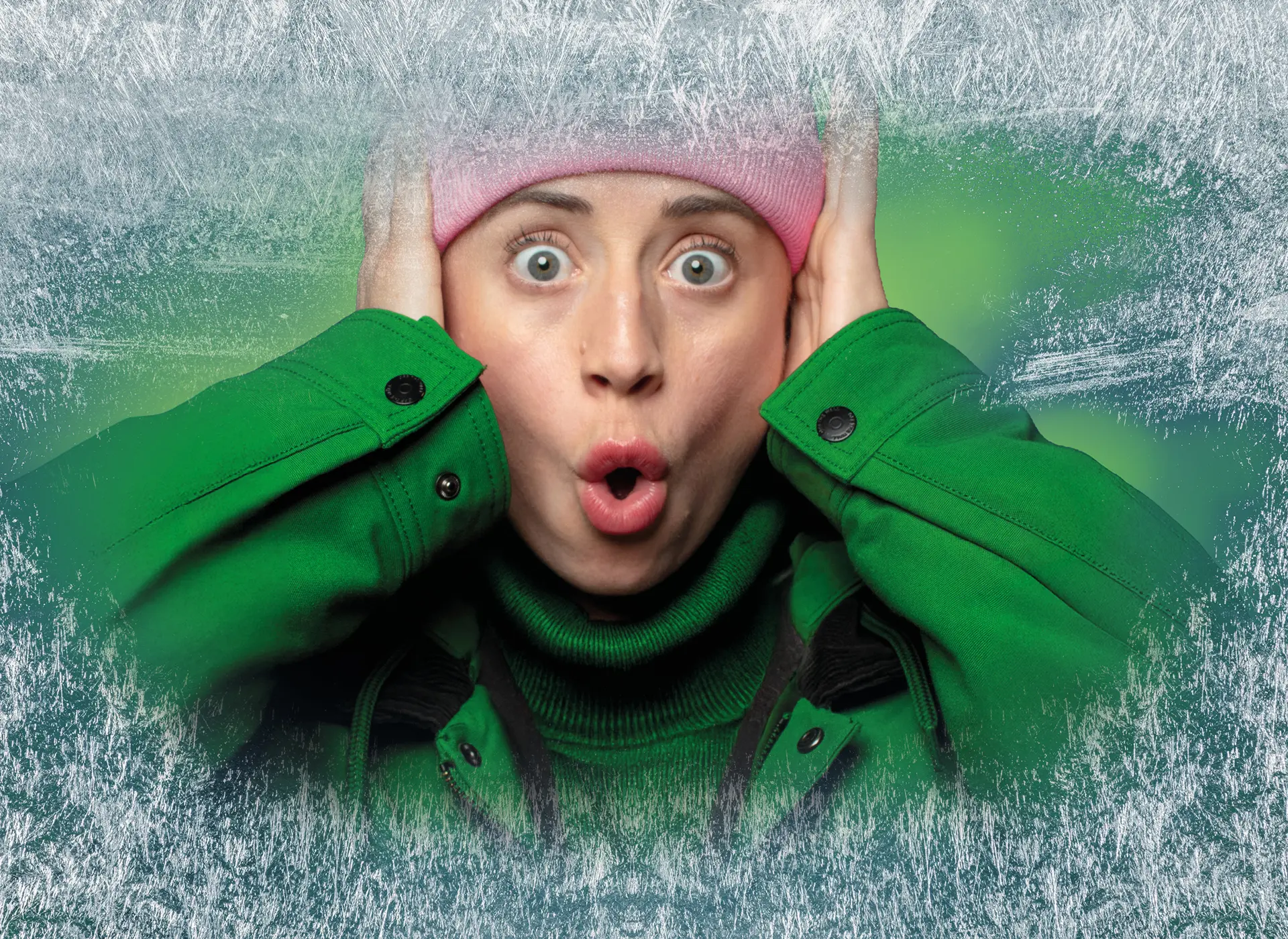 Kvinna som ser frusen ut. Frostigt på jobbet? Som medlem i Unionen har du rätt till rådgivning