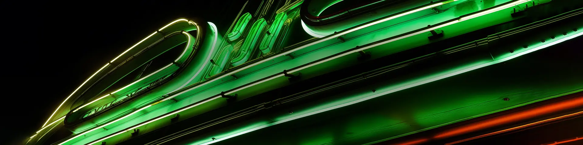 Abstrakt bild på neonskyltar