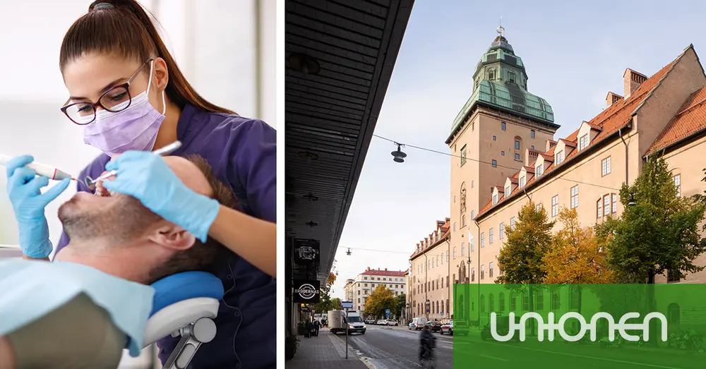 Tandläkare, tingsrätten. Unionen stämmer en tandläkarklinik efter att de avskedat en anställd utan saklig grund. 
