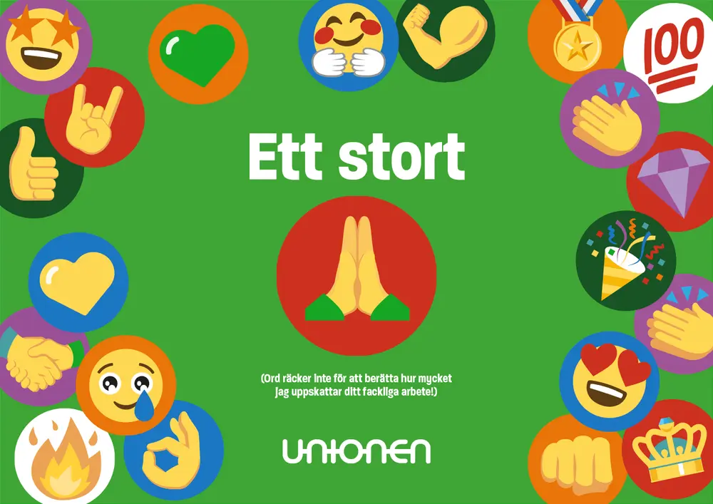 Tackkort med tack-emoiji