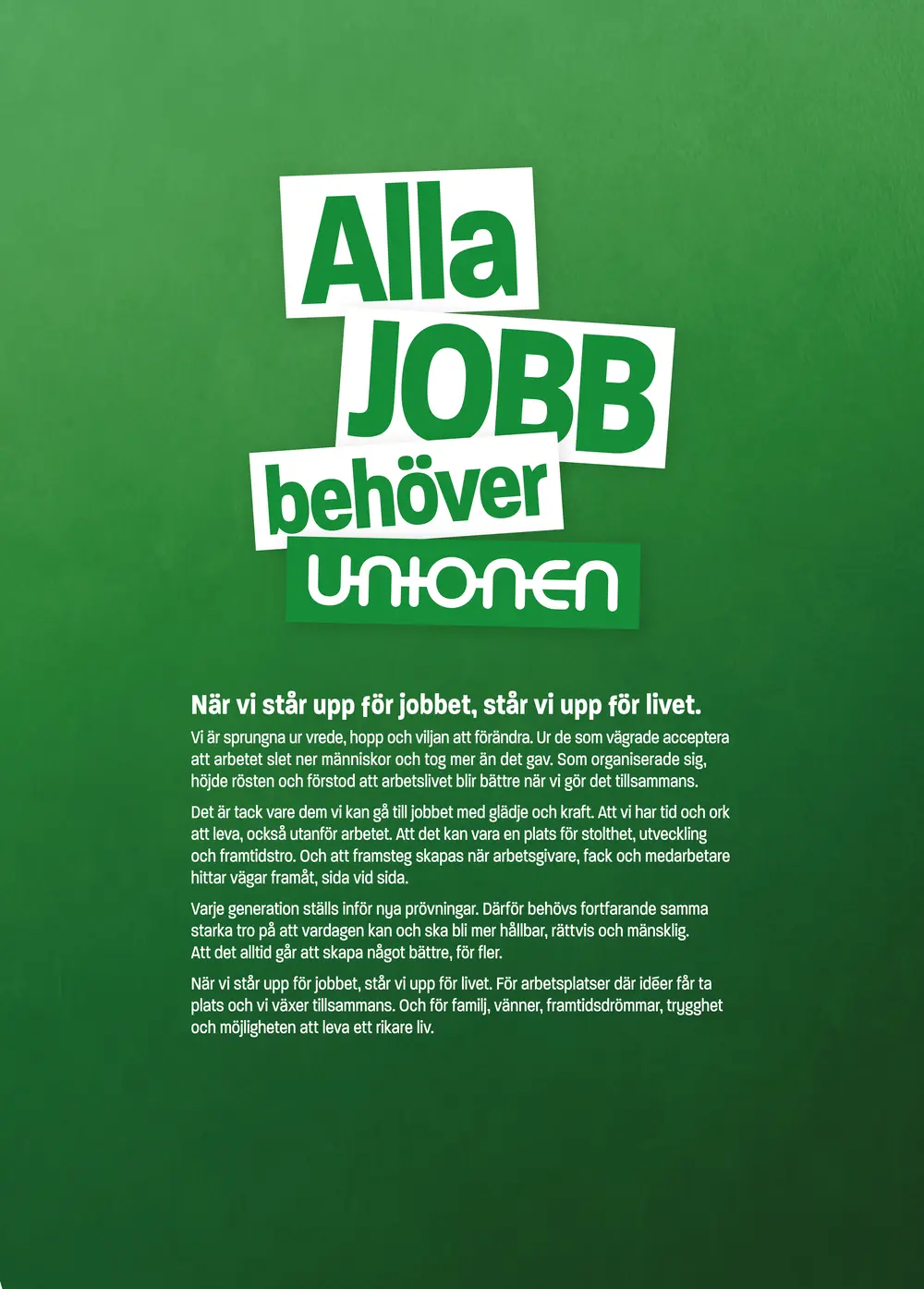 Bild med Unionens nya manifest