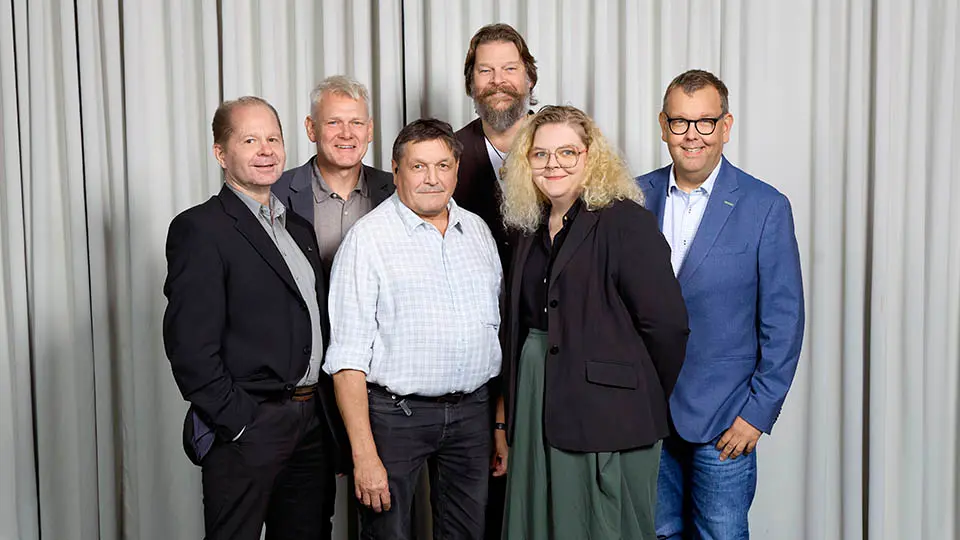 Gruppbild på branschdelegation Industri Industriarbetsgivarna 