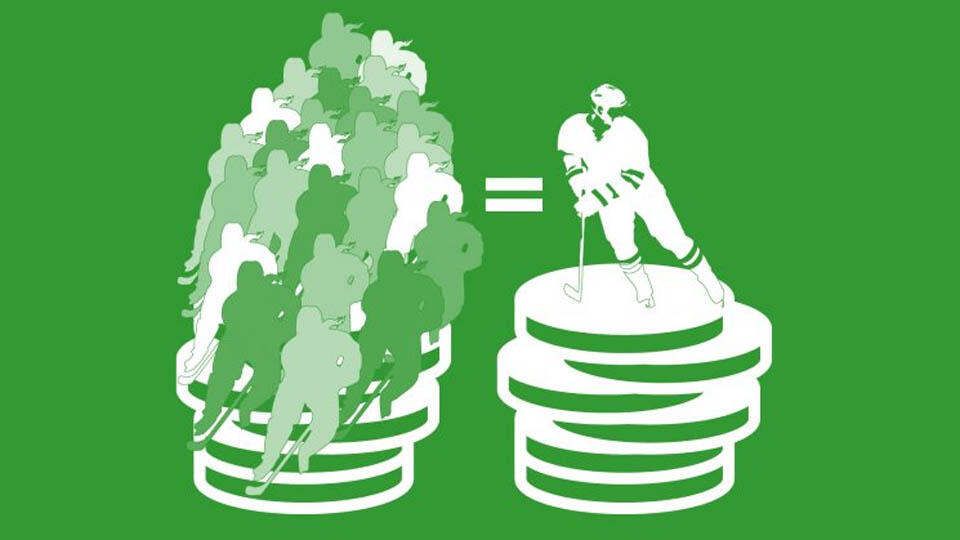 Hockey illustration ojämställda löner