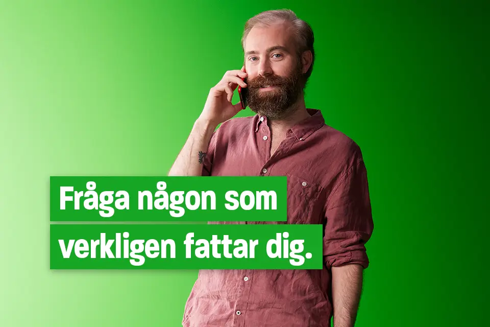 Man håller i mobiltelefon