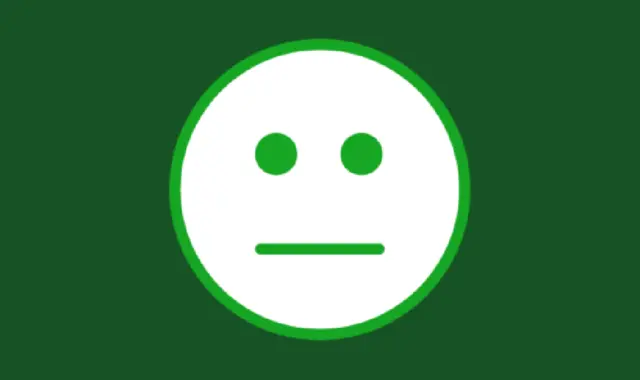 Smiley som visar ett neutral ansiktsuttryck