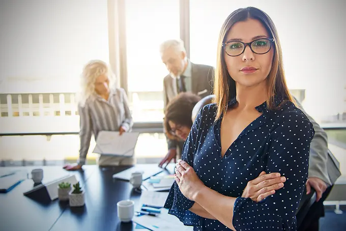 From negotiation to strike. A group of negotiators at an office.