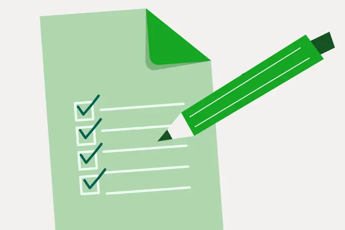 Illustration av checklista