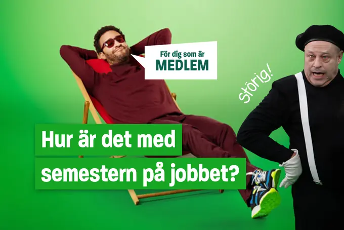 Man som sitter i en solstol och en störig person som tittar fram