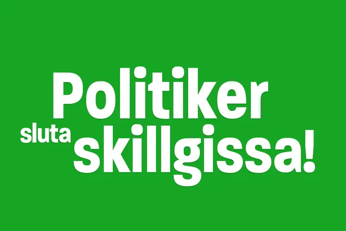 Politiker, sluta skillgissa!