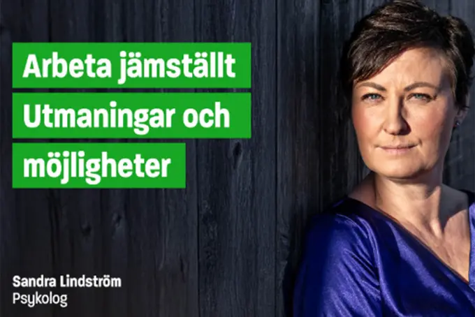 Bild på Sandra Lindström och föreläsningen Arbeta jämställt