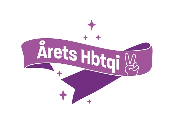 Bild på banderoll som visar logotyp för Årets Hbtqi-pris 