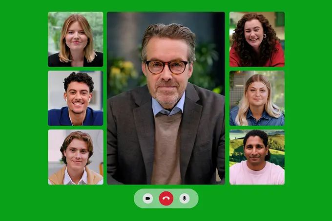 Videomöte med glada personer