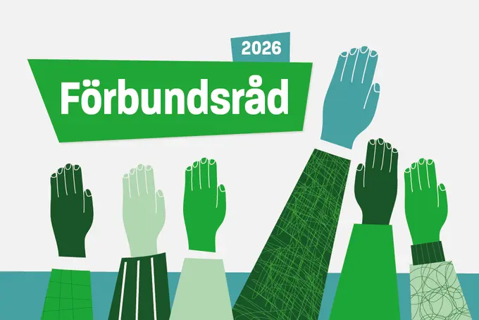 Illustration med flera händer i en omröstning