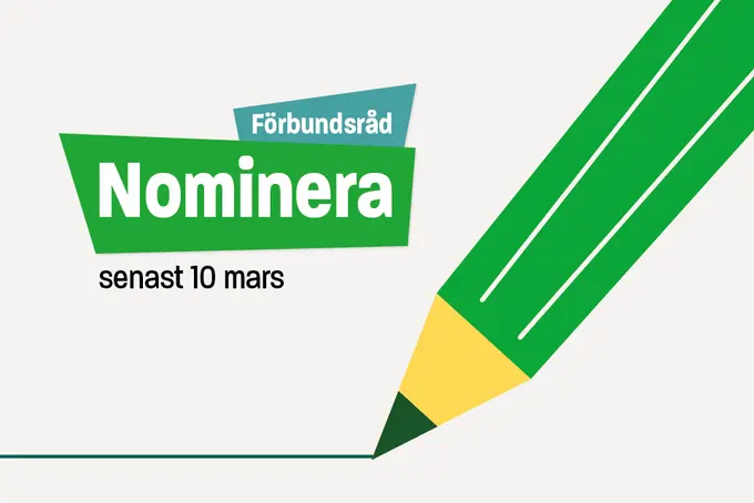 Illustration av en penna bredvid texten Nominera senast 10 mars