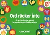 Tackkort med rubriken "Ord räcker inte"