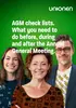 Check list – prior to the Annual General Meeting